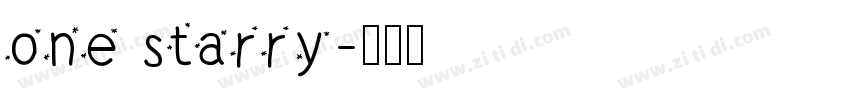 one starry字体转换